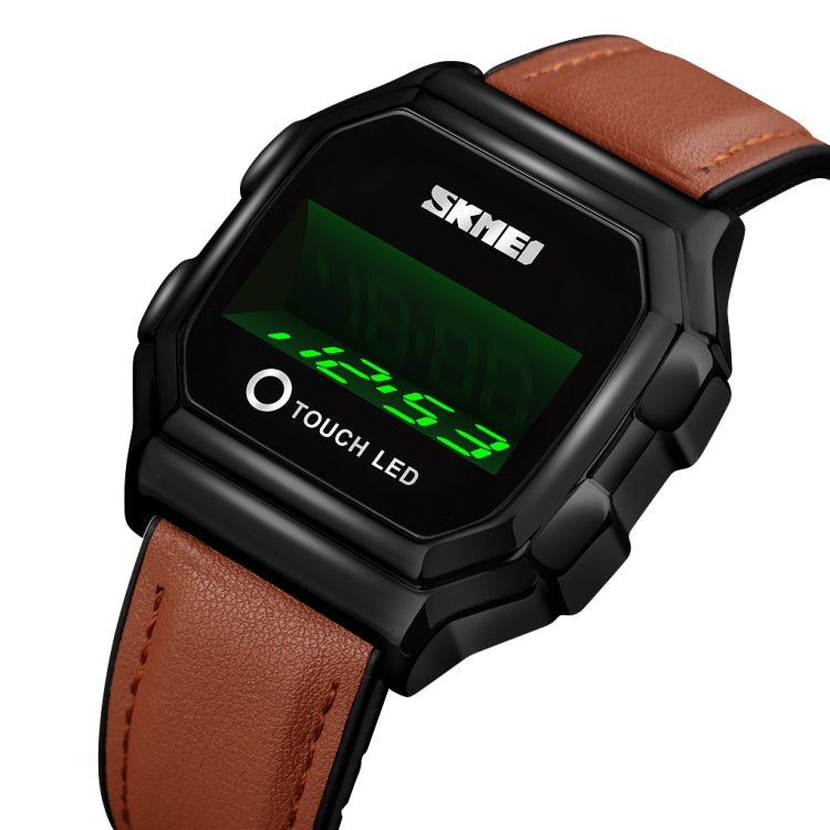 skmei-1650-leather-strap-version-led-digital-display-electronic-watch-with-touch-luminous-buttonblack-shell-brown-belt