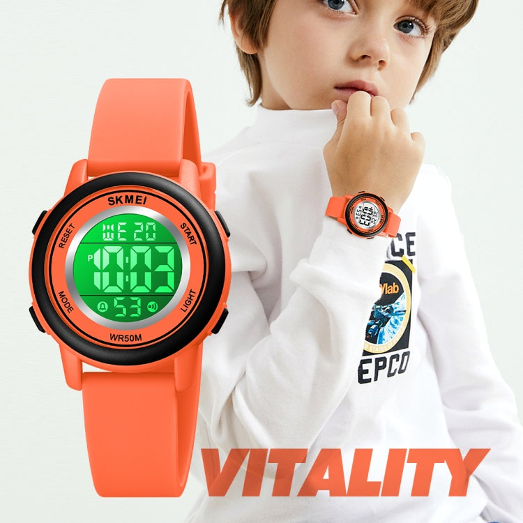 skmei-1721-triplicate-round-dial-led-digital-display-luminous-silicone-strap-electronic-watchrose-red