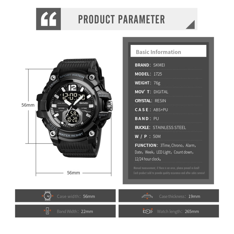 skmei-1725-three-time-led-digital-display-timing-luminous-electronic-watchblue