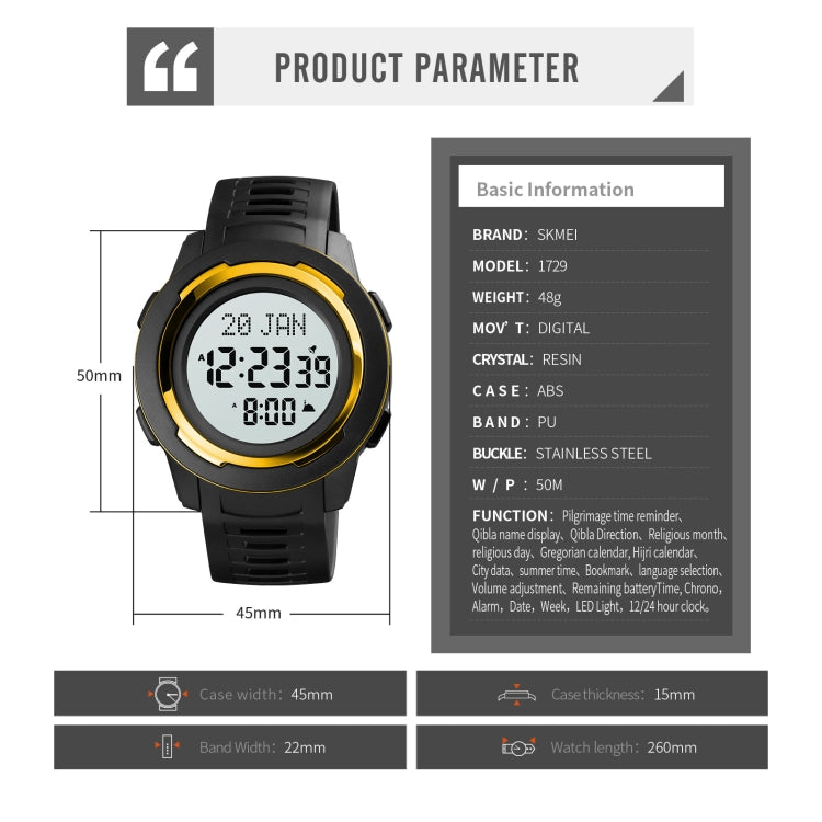 skmei-1729-qibla-calendar-timing-multifunctional-led-digital-display-luminous-electronic-watchblue-and-white