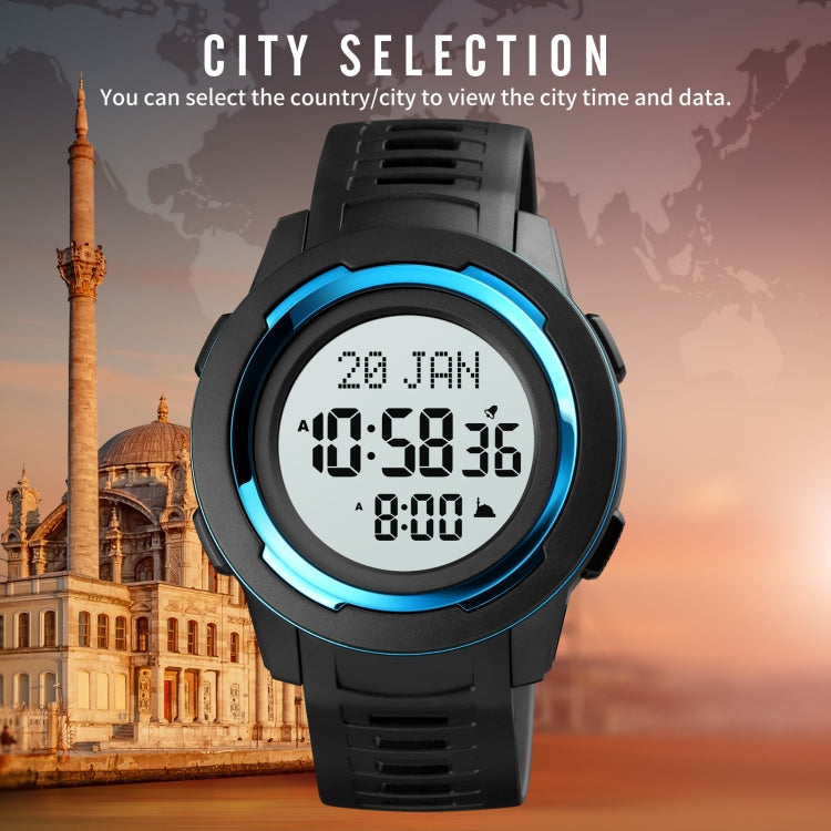 skmei-1729-qibla-calendar-timing-multifunctional-led-digital-display-luminous-electronic-watchgold-and-white
