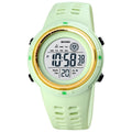 skmei-1773-triplicate-round-led-dual-time-digital-display-colorful-backlight-electronic-watchlight-green