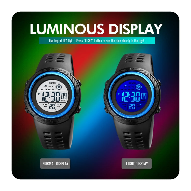 skmei-1773-triplicate-round-led-dual-time-digital-display-colorful-backlight-electronic-watchlight-green