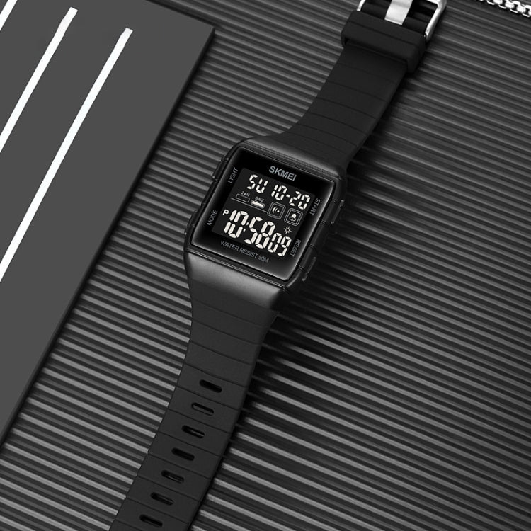 skmei-1960-stainless-steel-buckle-silicone-strap-waterproof-electronic-watchblue