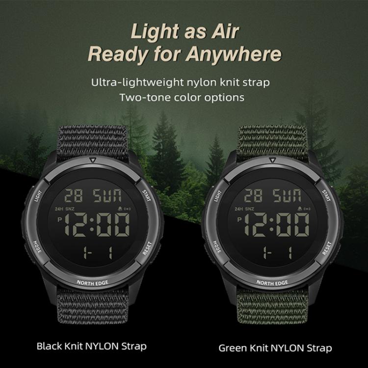 north-edge-terrax-outdoor-luminous-waterproof-men-multifunctional-nylon-strap-sports-watchblack