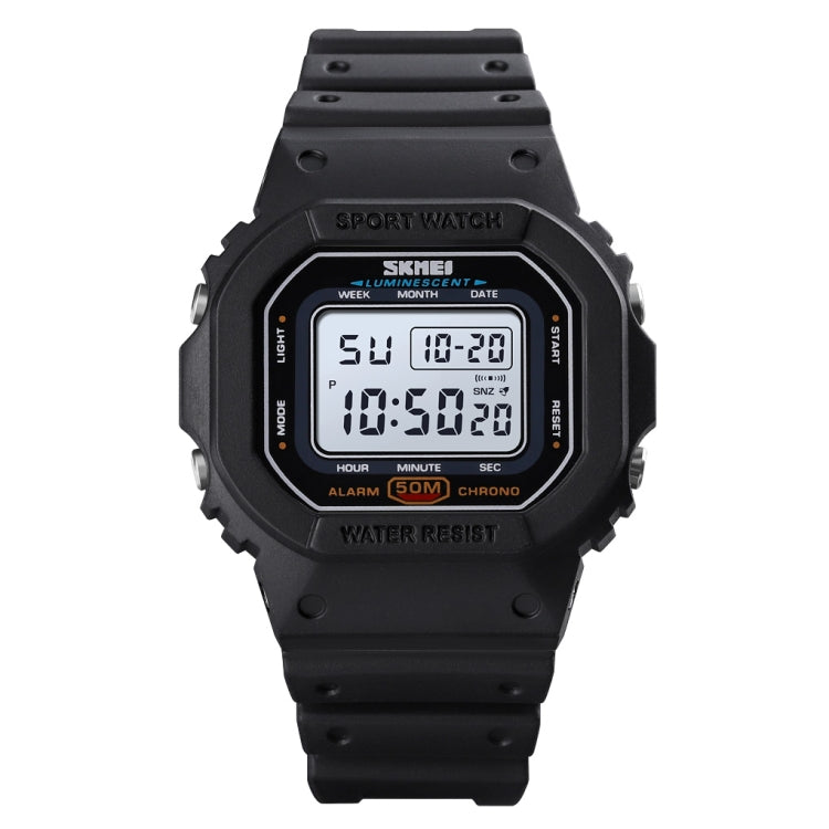 skmei-1608-multi-function-student-electronic-watch-waterproof-timing-silicone-sports-watchblack