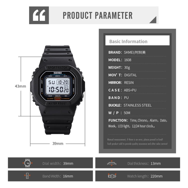 skmei-1608-multi-function-student-electronic-watch-waterproof-timing-silicone-sports-watchblack