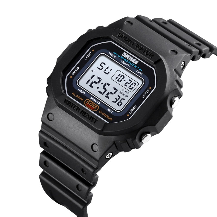 skmei-1608-multi-function-student-electronic-watch-waterproof-timing-silicone-sports-watchblack
