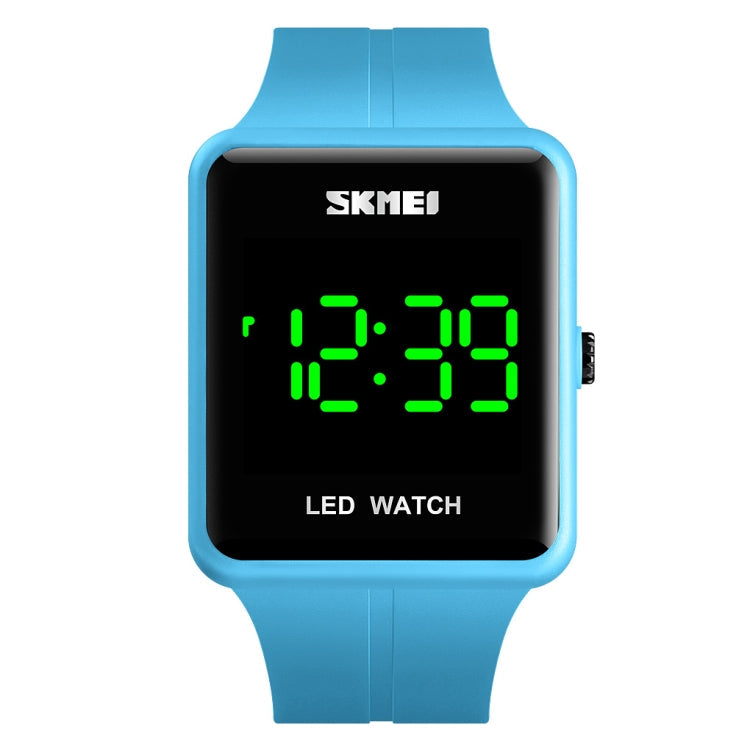 skmei-1541-fashion-led-watch-square-couple-model-waterproof-electronic-watch-silicone-watchblue