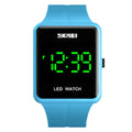 skmei-1541-fashion-led-watch-square-couple-model-waterproof-electronic-watch-silicone-watchblue