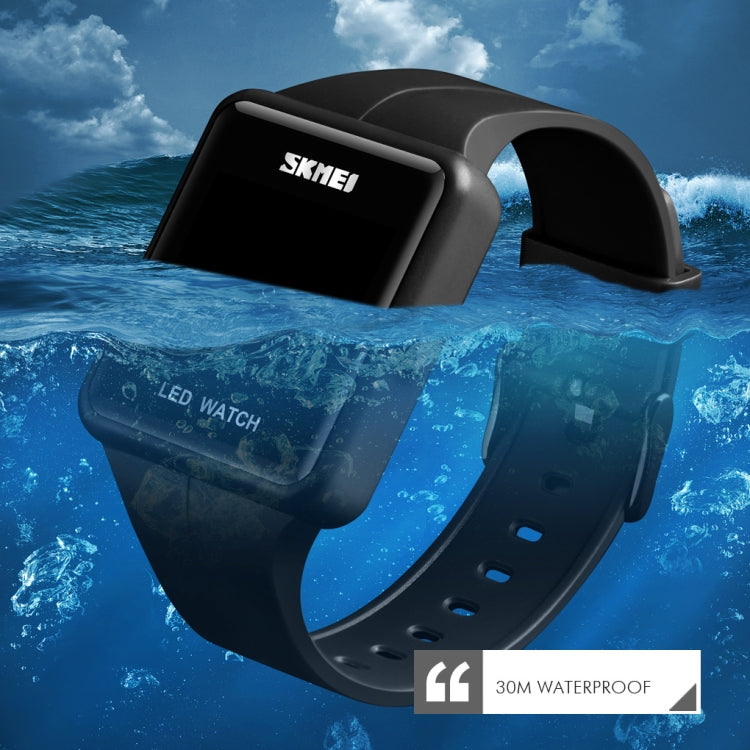skmei-1541-fashion-led-watch-square-couple-model-waterproof-electronic-watch-silicone-watchred