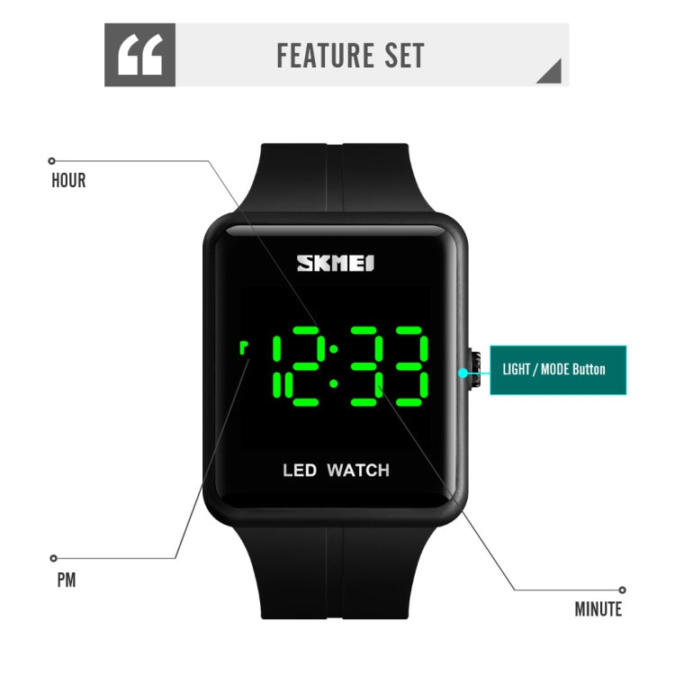 skmei-1541-fashion-led-watch-square-couple-model-waterproof-electronic-watch-silicone-watchred