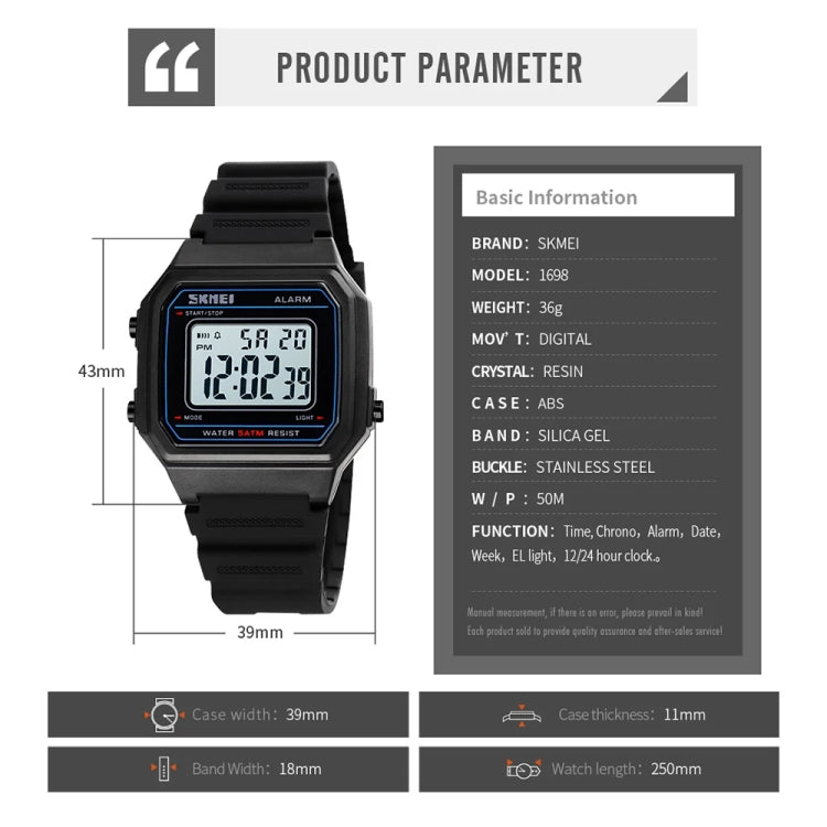 skmei-1698-50m-waterproof-multifunctional-sports-square-pin-buckle-luminous-digital-watchtransparent