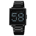 skmei-multi-function-letter-display-dial-square-men-electronic-watch-color-black-steel-band