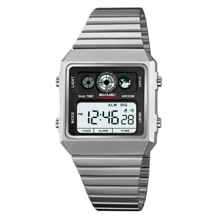 skmei-2450-men-business-multifunctional-watch-casual-waterproof-square-electronic-watchsilver