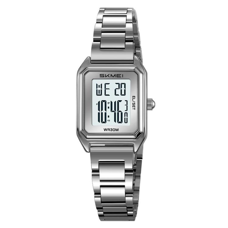 skmei-2493-small-women-electronic-watch-square-steel-strap-watch-style-silver-case-white