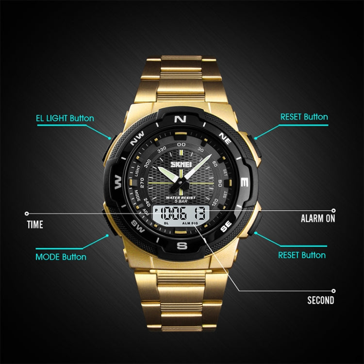 skmei-1370-multifunctional-men-outdoor-sports-noctilucent-waterproof-stainless-steel-digital-wrist-watch-army-green