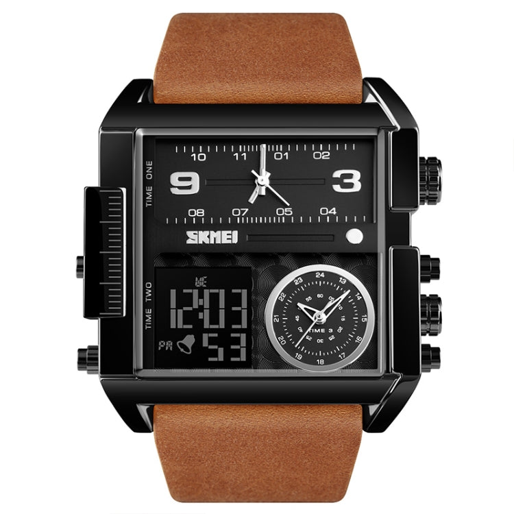 skmei-1391-multifunctional-men-business-digital-watch-30m-waterproof-square-dial-wrist-watch-with-leather-watchbandblack-brown