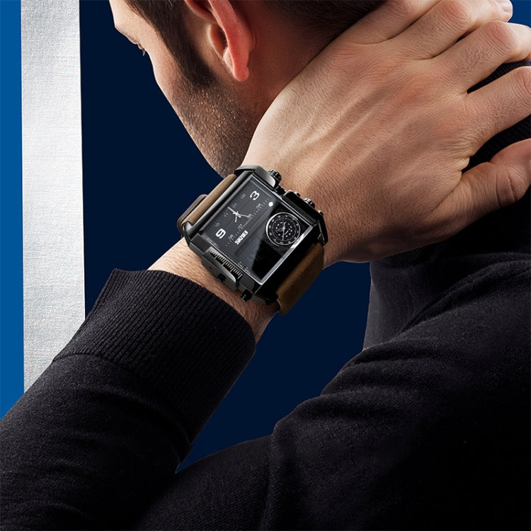 skmei-1391-multifunctional-men-business-digital-watch-30m-waterproof-square-dial-wrist-watch-with-leather-watchbandblack-brown